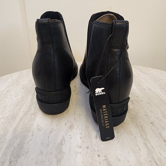 Sorel Womens Evie II Zip Wedge Boot Black, Black 8M - A043 - Picture 2 of 11